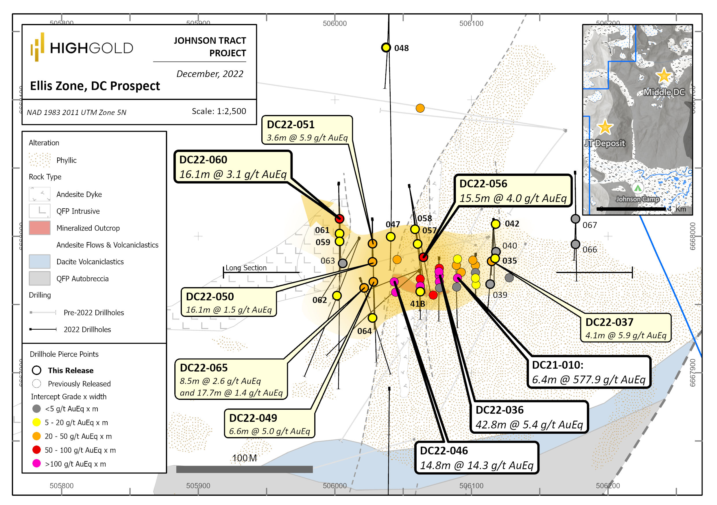 HighGold Mining (TSXV:HIGH) Reports Assay Results From Ellis Zone ...